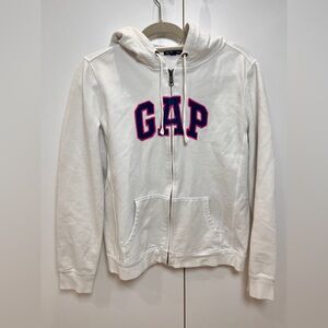 GAP Zip Up White Hoodie